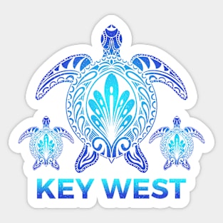 Vintage Key West Florida FL Ocean Blue Sea Turtle Souvenirs Sticker